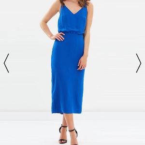 Oasis tie back midi waist define spaghetti strap
